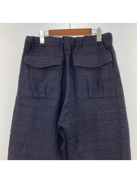 DAIRIKU 24AW Tweed PKT Cargo Pants Lame Navy ラメツイードカーゴパンツ[値下]