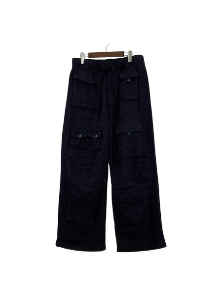 DAIRIKU 24AW Tweed PKT Cargo Pants Lame Navy ラメツイードカーゴパンツ[値下]