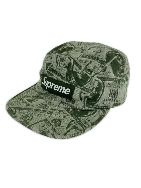 Supreme キャップ 17FW 100 Dollar Bill Camp Cap