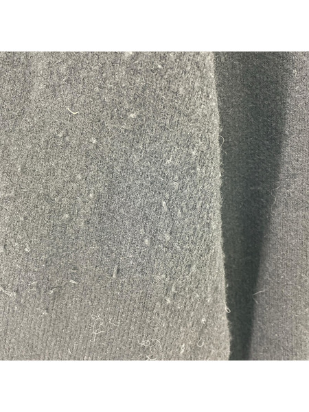 SEEALL YAK ZIP PULL SWEATER ハーフジップヤクニット F ブラック