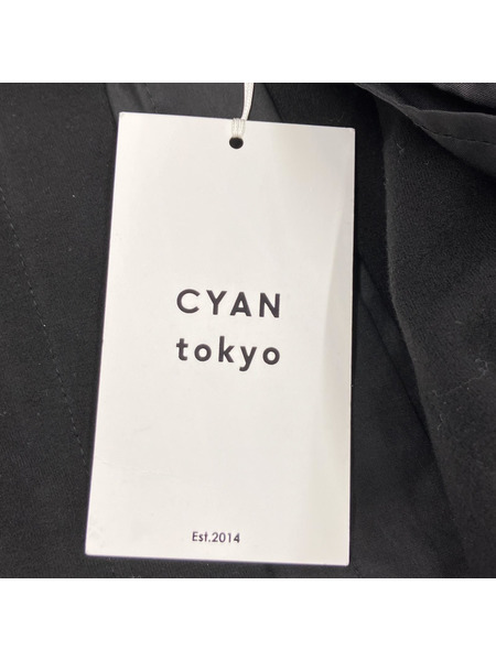 CYAN TOKYO/シャツスリットウォームカットソー/F/BLK