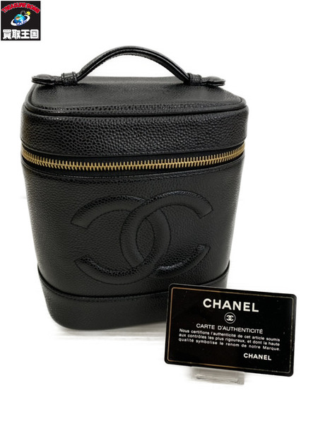 ハンドバッグ CHANEL キャビアスキン バニティバッグ