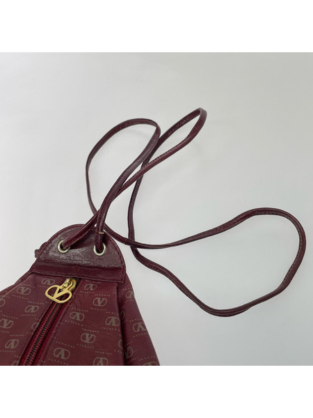 VALENTINO GARAVANI ショルダーバッグ Vロゴ ボルドー