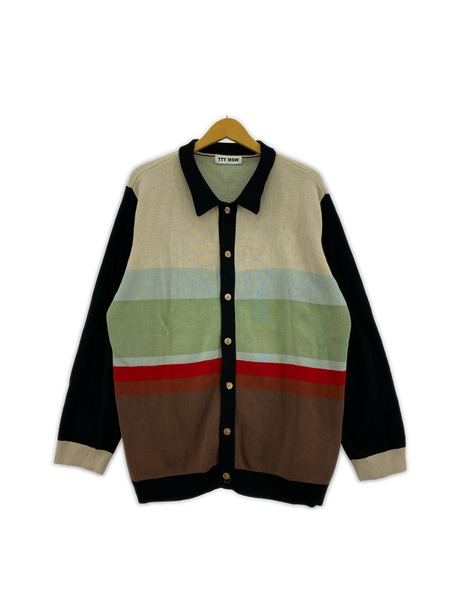 TTT_MSW カーディガン 22AW Border Knit Cardigan (XL)