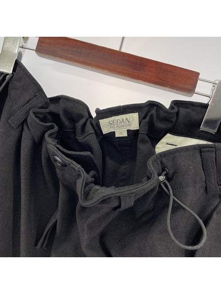 SEDAN ALL PURPOSE Tech Wool Over Pant イージーパンツ XL ブラック SD23F-PT05[値下]