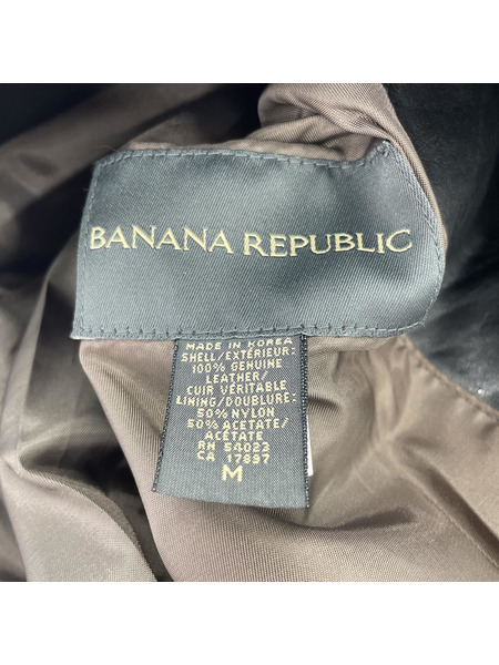 Banana Republic レザーボタンジャケット M ブラック