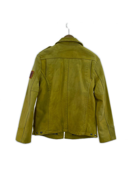 schott ライダース レザー ポリスジャケット 1st PLACE (M) 黄