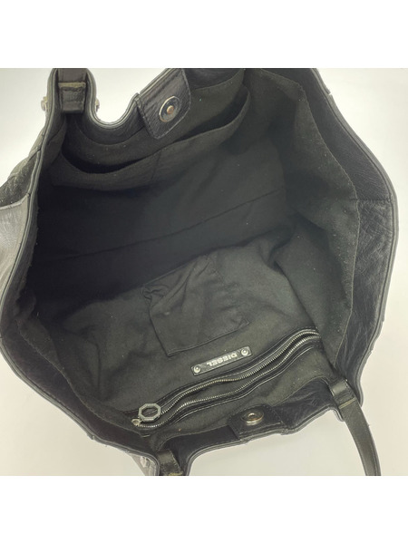 DIESEL トートバッグ レザートートバッグ 黒
