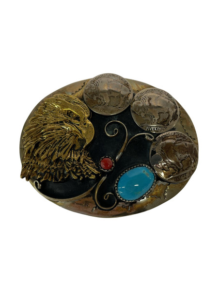 ノーブランド ソノ他 USA製 GERMA SILVER ハンドクラフトバックル[値下]