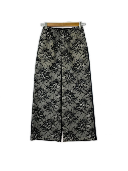 tricot COMME des GARCONS パンツ 16年 レース 切替 黒 (F)