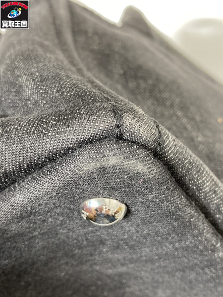 ハンドバッグ PRADA カナパ デニム ネイビー