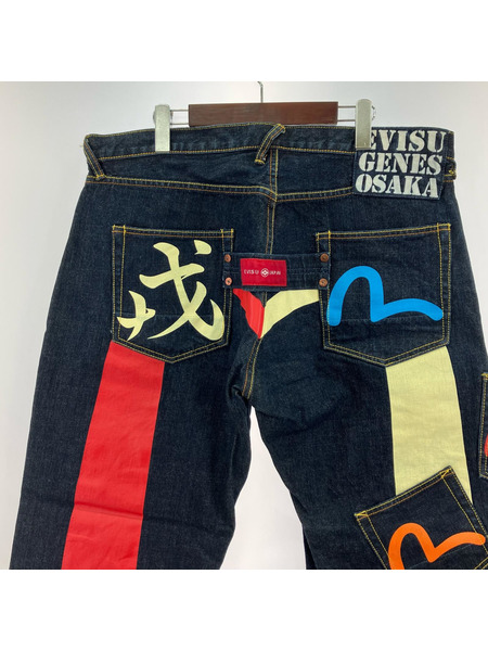 EVISU デニム・ジーンズ ハーフメニーポケット インディゴ 40