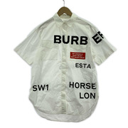 BURBERRY 半袖シャツ ホースフェリープリントS/Sシャツ 38 白