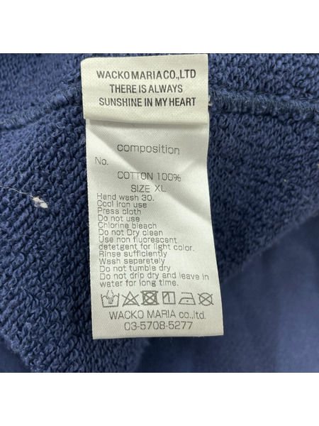 WACKO MARIA 23SS MIDDLE WEIGHT PULLOVER SWEAT SHIRT XL ブルー