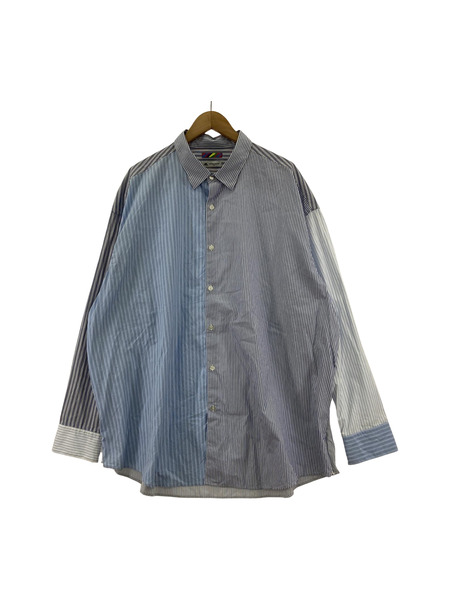 THOMAS MASON for is-ness ストライプLSシャツ L[値下]