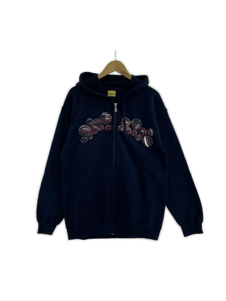 パーカー HIGH SCREAM CENTER ジップアップパーカー M