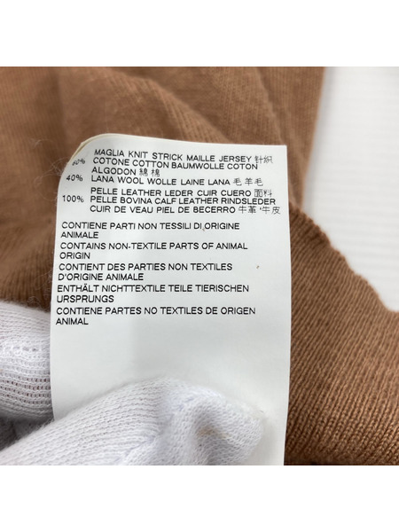 MAISON MARGIELA ニット・セーター エルボーパッチ 茶[値下]
