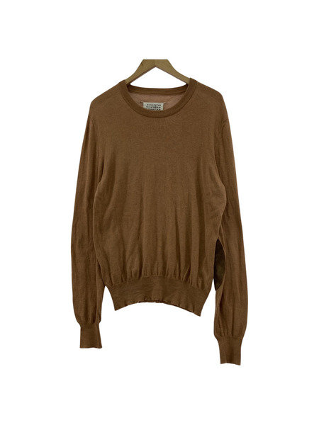 MAISON MARGIELA ニット・セーター エルボーパッチ 茶[値下]
