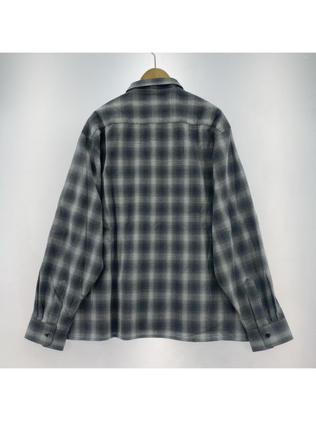 HIDE AND SEEK オンブレチェックシャツ XL グレー HS-030325