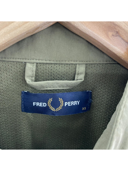 FRED PERRY ジャケット サイドライントラックジャケット OLV (XS)