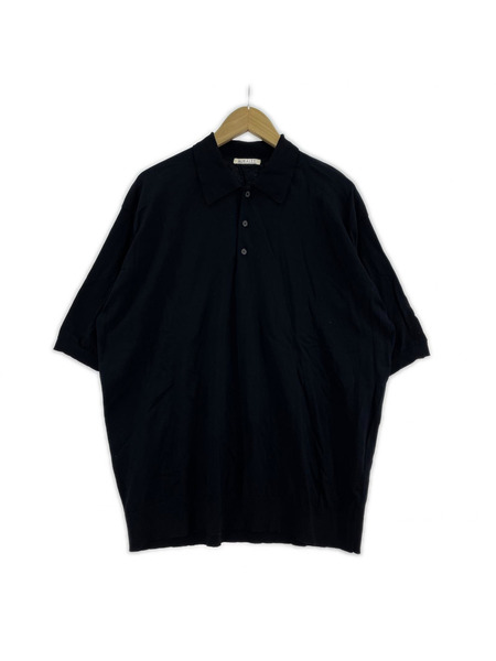 AURALEE SUPER HIGH GAUGE COTTON KNIT POLO 5 A24SP02PD