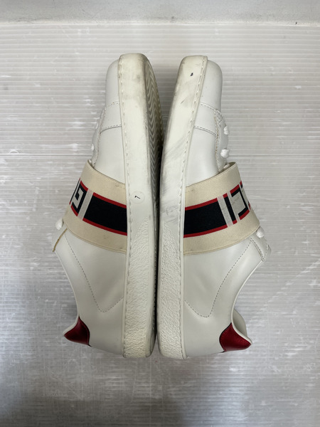 GUCCI エースライン ロゴバンド レザースニーカー 7