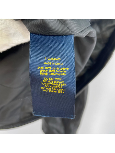 POLO RALPH LAUREN レザージャケット ラムレザー シングル (XL) 黒