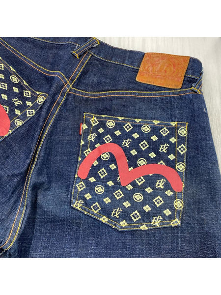 EVISU デニム・ジーンズ Lot.2001 カモメ赤 戎 34×35