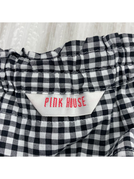 PINK HOUSE パンツ ギンガムチェックフリル