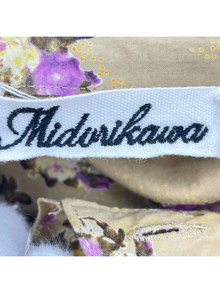midorikawa 花柄エプロンシャツ