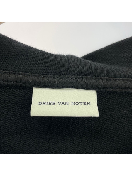 DRIES VAN NOTEN HAXEL 2611 M.K.HOODIE ルーズフィットパーカー M ブラック