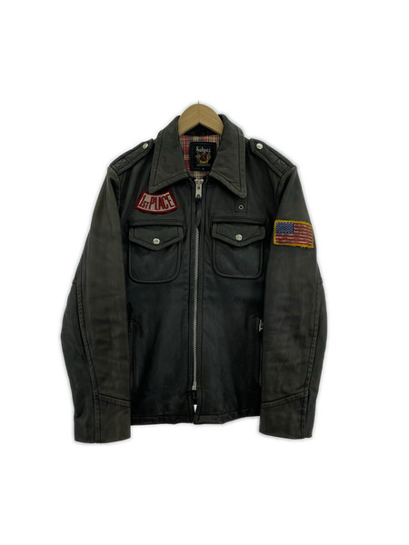 schott ライダース レザー ポリスジャケット 1st PLACE (M) 黒
