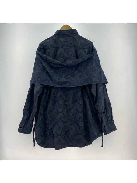 Engineered Garments 長袖シャツ Shawl Shirt 総柄 LSシャツ (L)[値下]
