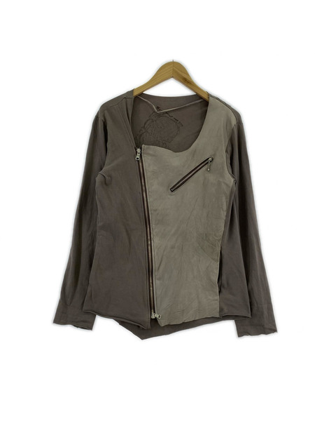 レザージャケット Huei レザー切替シライダースジャケット GRY