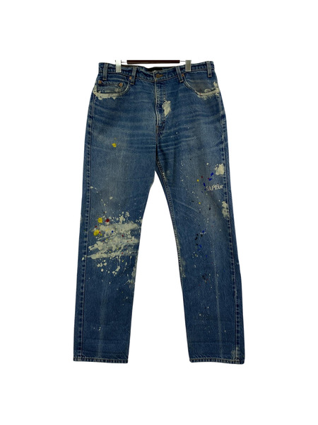SAPeur デニム・ジーンズ ×Levi's 505 リメイクペイントデニム W36L34