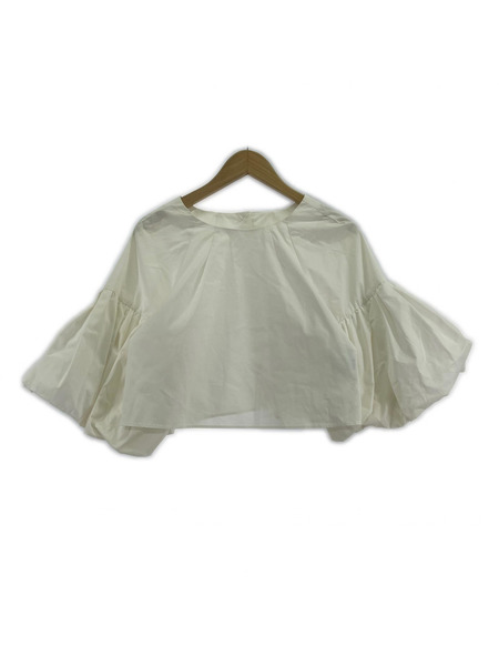 半袖シャツ CADUNE/袖フレア/白