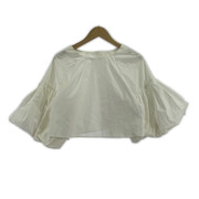 半袖シャツ CADUNE/袖フレア/白