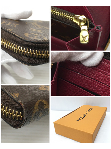 LV ポルトフォイユ・クレマンス(フューシャ) M60742 モノグラム ※異臭あり[値下]