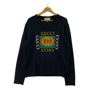 GUCCI 18AW VINTAGE LOGO SWEAT PULLOVER スウェット 黒 S