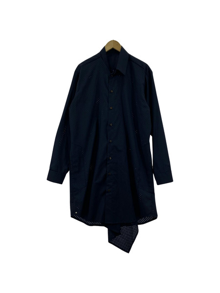 BLESS 23SS NECKERCHIEFDRESS PERFORATED WOOL L ネイビー[値下]