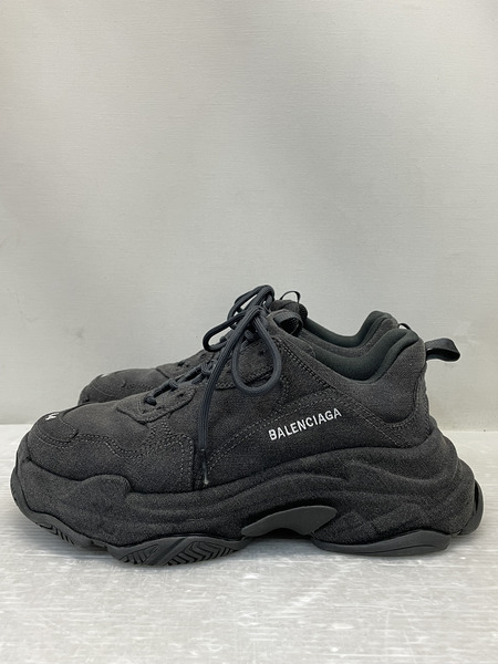 BALENCIAGA TRIPLE S ブラックデニム ダッドスニーカー 29.0 536737
