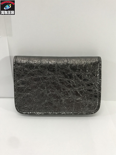 BALENCIAGA コンパクトウォレット カードケース メタリック 黒