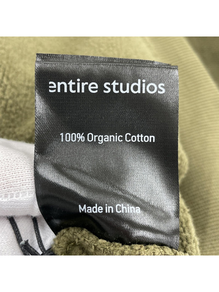 パーカー(ジップアップ) entire studios FULL ZIP カーキ L