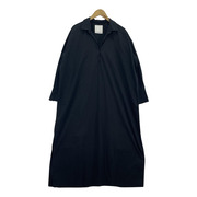 journal standard L'essage 長袖ワンピース スキッパーシャツワンピース ネイビー