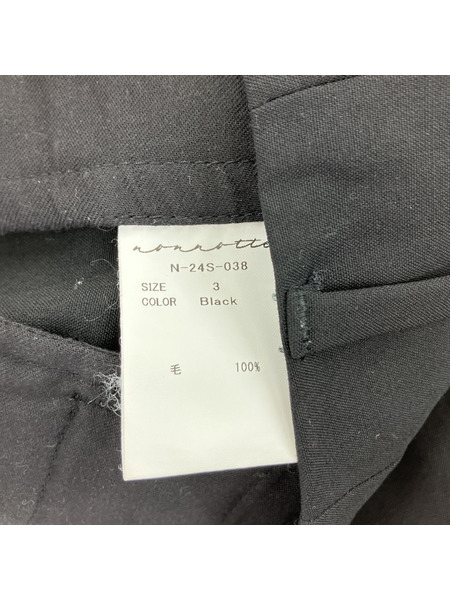 パンツ NONNOTTE Elastic Baggy Trousers 3 ブラック[値下]