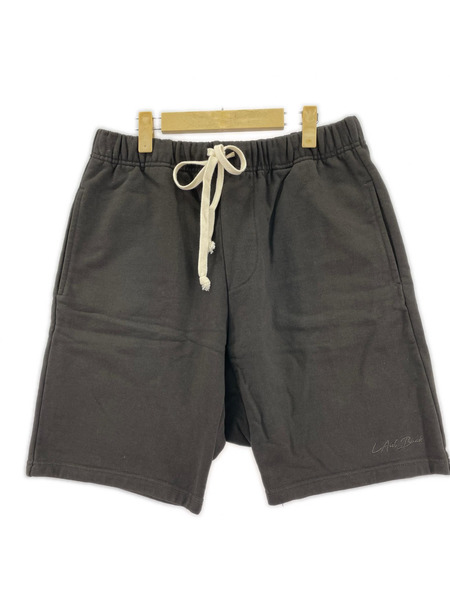 LaidBack サルエルスウェットショートパンツ チャコール (1)