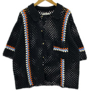 JOURNAL STANDARD relume カーディガン S/S クロシェカーディガン 黒 L[値下]