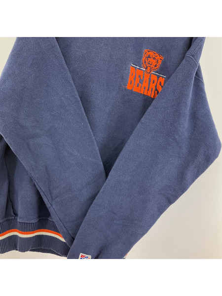 90s BEARS ハイネック スウェット (M) オレンジ紺[値下]