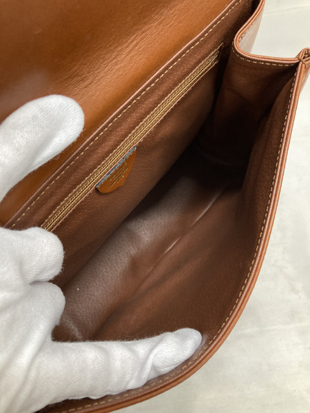 CELINE レザーショルダーバッグ ガンチーノ