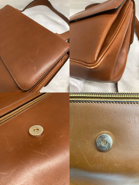 CELINE レザーショルダーバッグ ガンチーノ